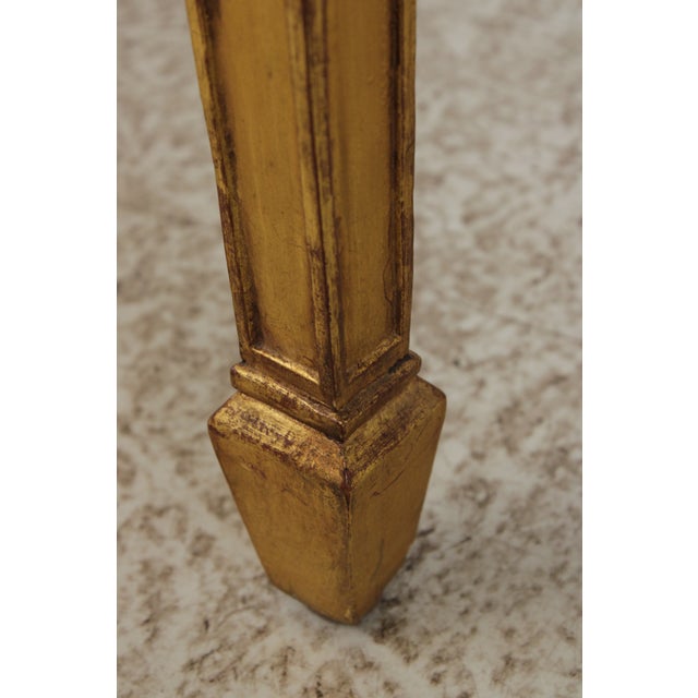 Adam Gold Gilted Satinwood Inlaid Demilune Console Table For Sale - Image 14 of 16
