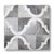 "Elegant, architectural, and quietly distinctive, this handmade cowhide leather pouf features a refined quatrefoil pattern...