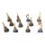 12 Italian Gilt Silver and Lapis String Instrument Place Card Holders Angeletti For Sale