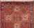 Measures: 6'8 x 8'8 Vintage Turkish Tulu Rug with Bold Red Field and Blue Geometric Motifs. Keivan Woven Arts / Rug...