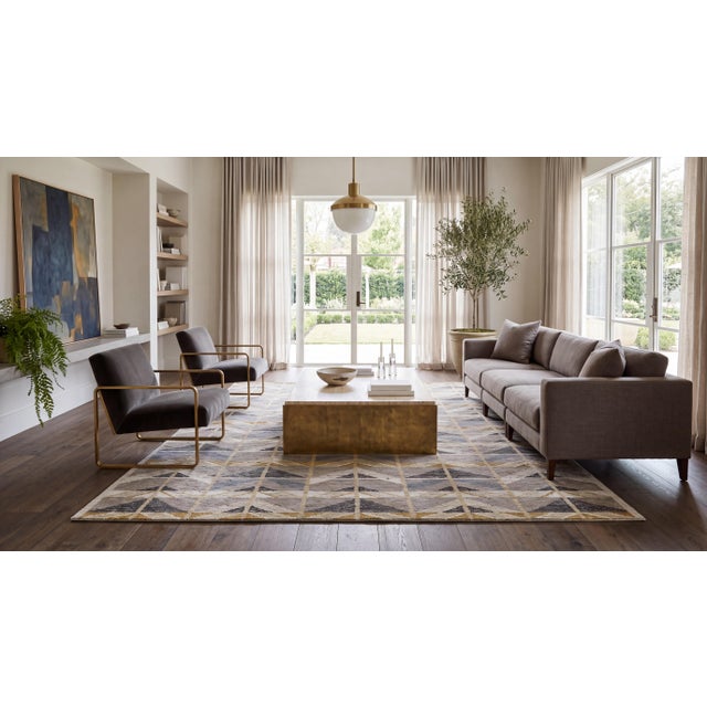 Embrace refined Nordic elegance with this hand-crafted Swedish-style flatweave wool rug. Featuring an intricate, repeating...