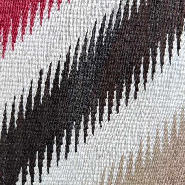 Mounted Early 20th Century Diné Eye Dazzler Rug For Sale - Image 11 of 14