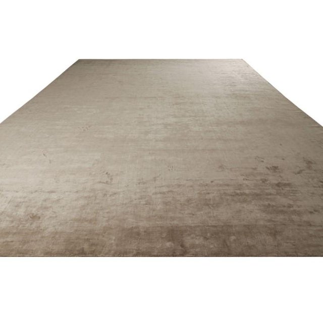 2010s Rug & Kilim’s Oversized Contemporary Textural Solid Rug in Beige Tones - 10x19 For Sale - Image 5 of 7