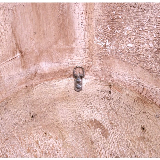 White Monumental Vintage Italian Carved Sunburst Mirror With Four-Tier Rays For Sale - Image 8 of 8