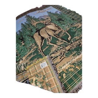 VTG Beacon All Purpose Blanket Throw Stag Deer Buck Cabin Hunter Outdoor 54x48 For Sale