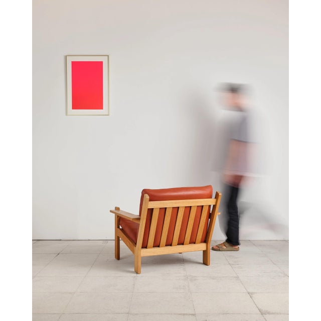 Wood Brutalist Lounge Chair in Oak and Leather by Tage Poulsen, Denmark, 1970s For Sale - Image 7 of 16