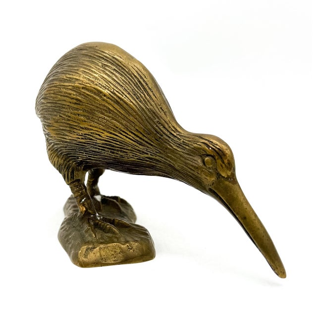 Vintage Brass Kiwi Bird Figurine – New Zealand – Hollywood Regency / British Colonial For Sale - Image 10 of 10