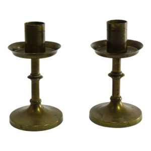 18th/19th C Pair of Diminutive Candlesticks Candleholders Miniature