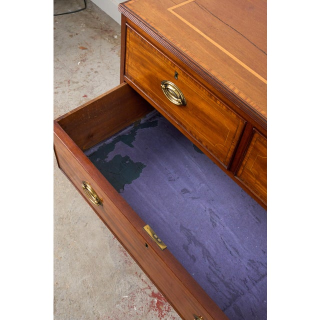 19th Century Flat Front Mahogany Chest For Sale - Image 11 of 14