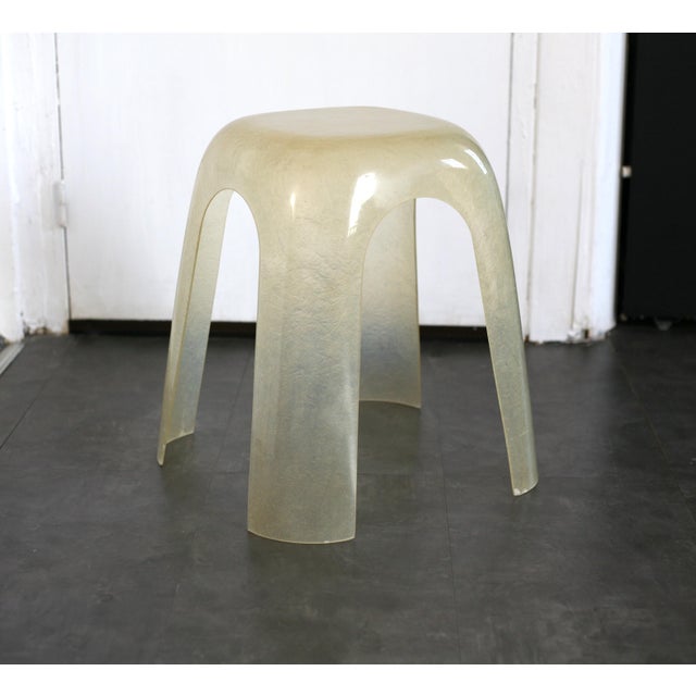 Vintage Space Age Resin Stool, 1970s For Sale - Image 6 of 14