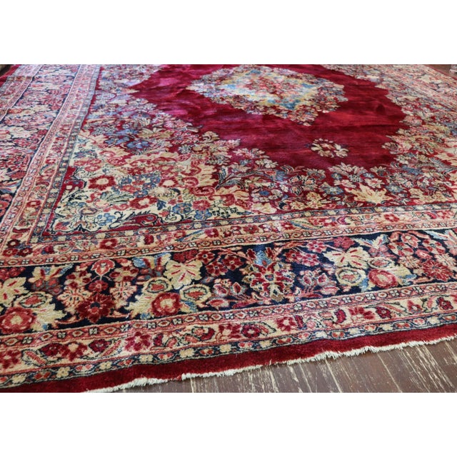 Persian Antique Persian Sarouk Carpet For Sale - Image 3 of 9