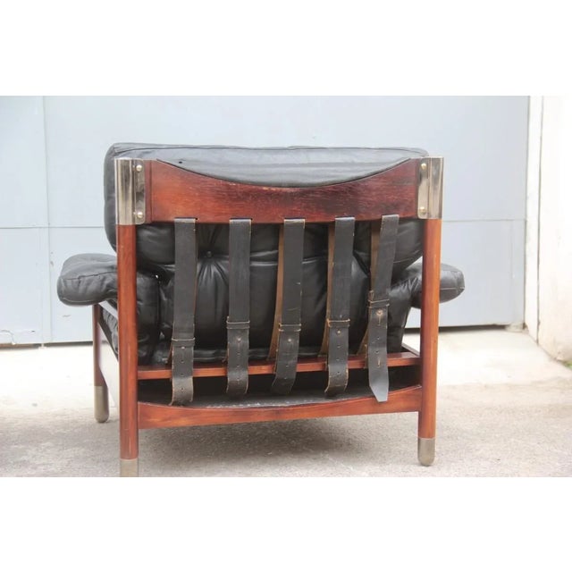 Set of Black Leather Armchairs by Carlo de Carli, 1960s For Sale - Image 10 of 18