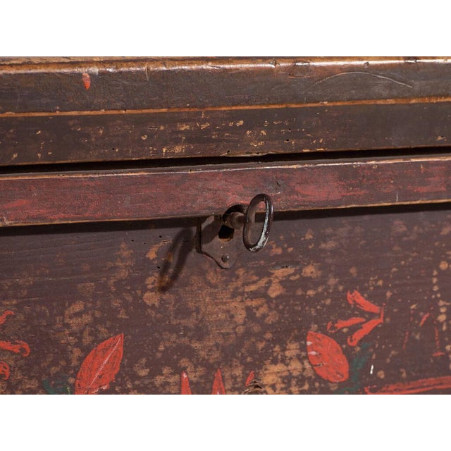 Painted Bridal Trunk, 1891 For Sale - Image 3 of 14