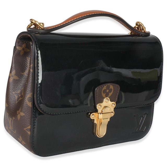 Contemporary Monogram Canvas Black Vernis Cherrywood BB For Sale - Image 3 of 9