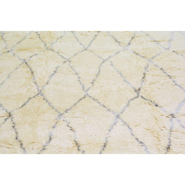 Moroccan Moroccan Modern Hand Knotted Wool Rug, 10'x14' For Sale - Image 3 of 6