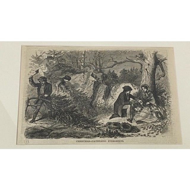Mid 19th Century Winslow Homer "Gathering Evergreens" London Illustrated News Engraving C.1850 Winslow Homer engravings...