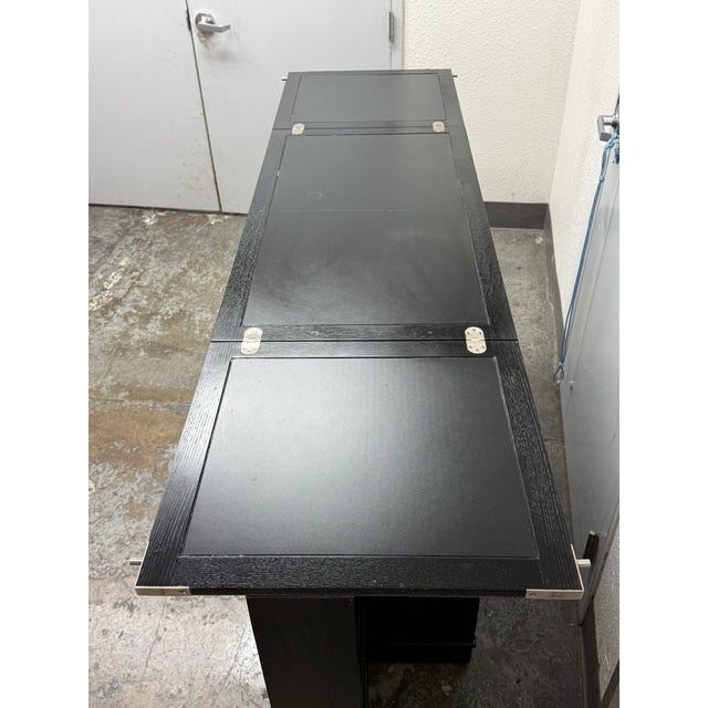 Black Crate & Barrel Steamer Dry Bar For Sale - Image 8 of 12