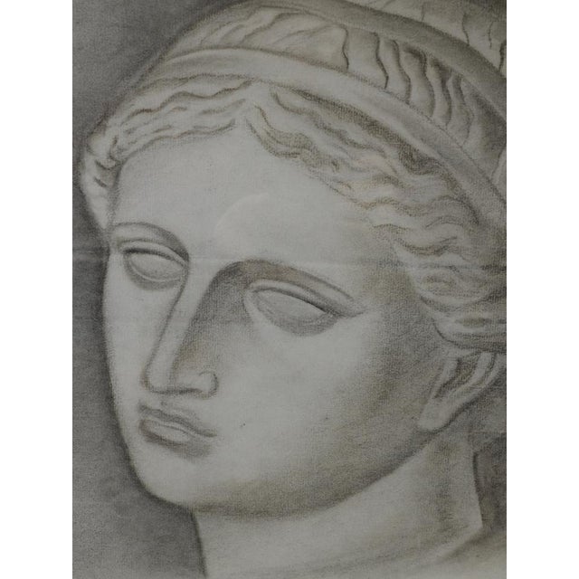 Grand Scale Academic Study of a Classical Greek Figure, 1870, Pencil on Paper For Sale - Image 3 of 7