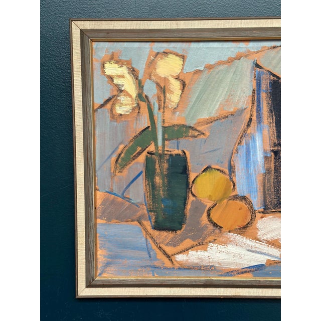 Mid-Century Modern Gösta Falck, Tabletop, 1960s, Oil on Canvas, Framed For Sale - Image 3 of 18