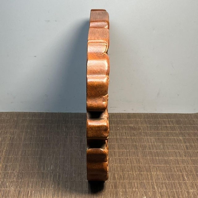 This is a very unique and collectable Chinese Wood Carving Plate With Shell Engraving Lions Decoration