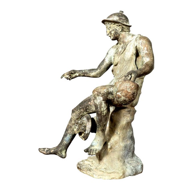 Metal Italian Grand Tour Bronze of the "Neopolitian Fisherman" For Sale - Image 7 of 10