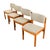 Mid Century Modern Danish Jens Risom Set of 4 Teak Dining Chairs 1960 Newly Reupholstered For Sale - Image 4 of 12