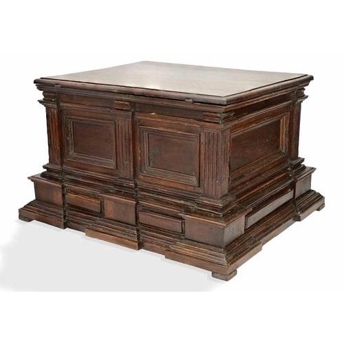 Italian Renaissance Revival Walnut Marriage Chest, Early 19th Century For Sale - Image 3 of 8