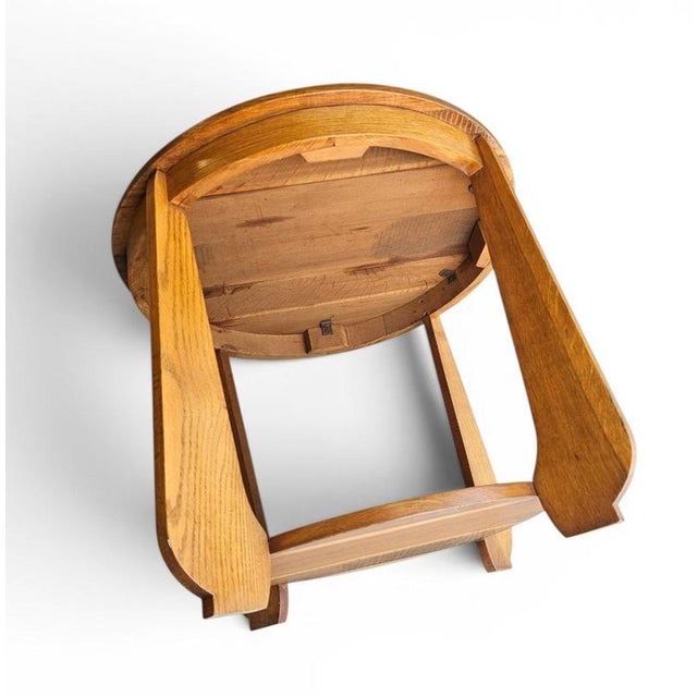 Wood Art Deco Oak Side Table, 1930s For Sale - Image 7 of 16