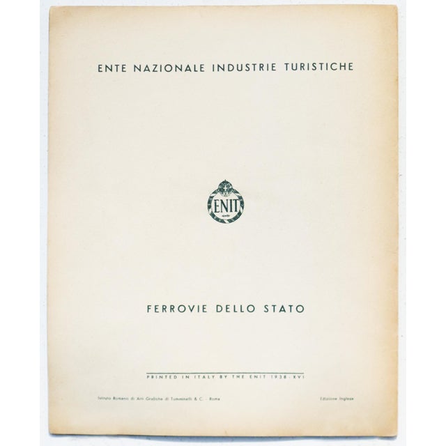 Date: 1938 Size: 9 x 7.5 inches Notes: Pamphlet, book Artist: ENIT (The Italian Government Tourist Board) About The...
