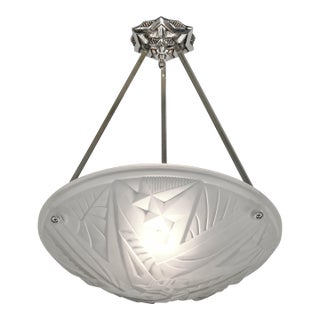 Maynadier & Noverdy French Art Deco Pendant Light 1930s - 2 Available For Sale