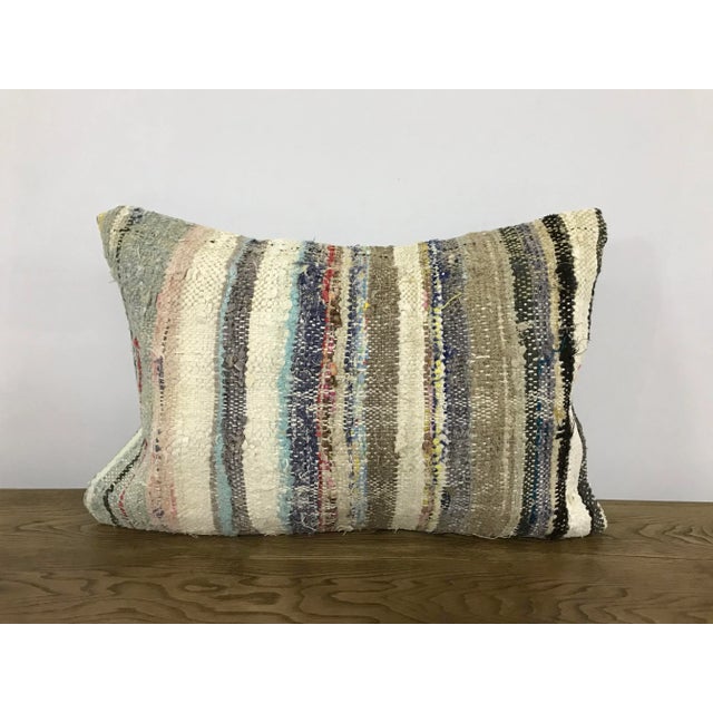 Vintage Handmade Lumbar Naturel Pillow For Sale - Image 6 of 6
