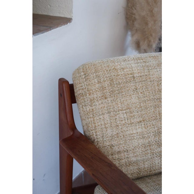 Scandinavian Teak Lounge Chair with Slatted Back, 1960s For Sale - Image 6 of 12