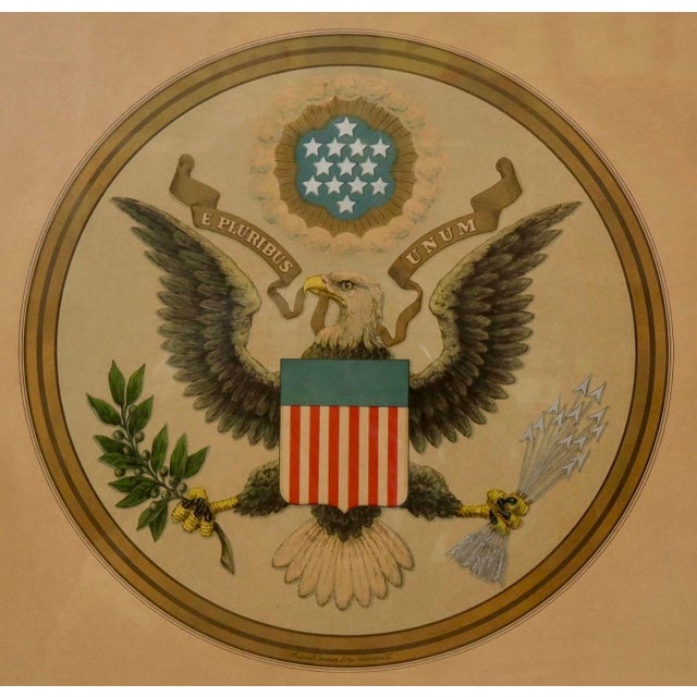 Late 19th Century Andrew B. Graham American Eagle Great Seal Lithograph, Circa 1895 For Sale - Image 5 of 5