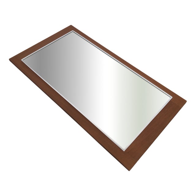 Vintage Scandinavian Teak Mirror For Sale