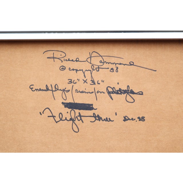 1988 Richard Hammond Flight-3 Abstract Expressionism Artwork Enamel and Resin For Sale - Image 17 of 18