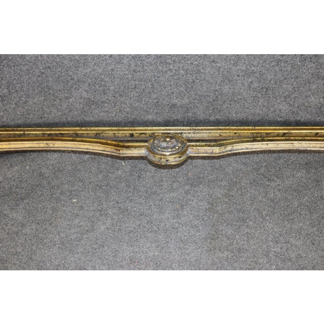 Stone Gorgeous Gold Leaf Wall Mounted Faux Marble French Louis XVI Console Table For Sale - Image 7 of 12