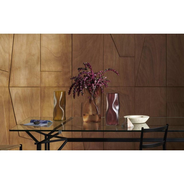 Coral Vases in Hand-Blown Venetian Glass from Cassina, Italy, Set of 2 For Sale - Image 13 of 15
