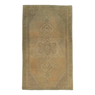 Turkish Mini Rug Oriental Hand Knotted Vintage Rug 1'10" x 3'1" #21030 For Sale