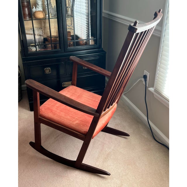 Mid-Century Modern Vintage 1960s Mid Century Scandinavian Modern Rocker Attributed to Yngve Eckstrom for Swedese Mobler For Sale - Image 3 of 11