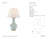 Chapman & Myers by Visual Comfort Signature Lambay Table Lamp in Ice Blue with Linen Shade Designer: Chapman & Myers...