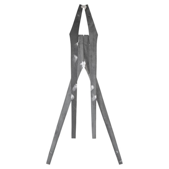 Signs Crossed Wall Sculpture in Natural Steel by Jean-Baptiste Van Den Heede For Sale - Image 6 of 6