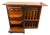 Attributed Theodore Alexander Mahogany Rolling Bar Cabinet With Etched Brass Panels For Sale