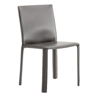 Jumpsuite Anthracite Leather Chair by Morica Design For Sale