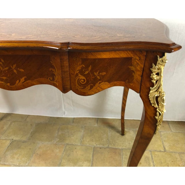 French Late 19th Century French Louis XV Style Bureau Plat or Antique French Writing Desk For Sale - Image 3 of 10