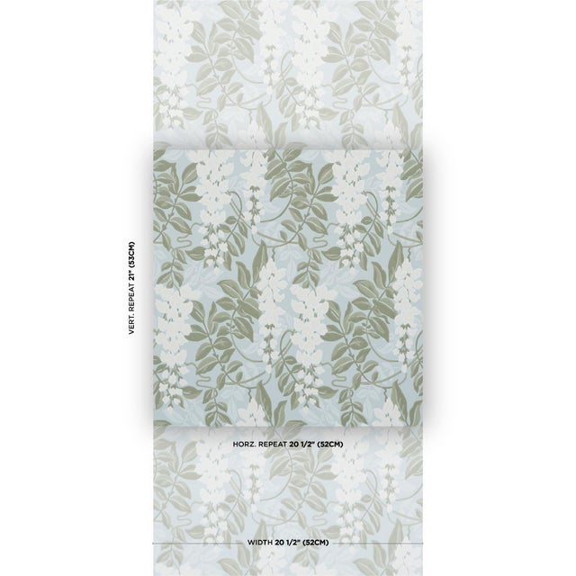 Inspired by an early-20th-century document in our archive, Lucia Wisteria is a classic large-scale wallpaper design with...
