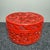 1970s Carved Cinnabar Lacquer Round Box, Dragon and Carp Among Waves, Lidded Scholar's Seal Paste Box For Sale In Los Angeles - Image 6 of 9