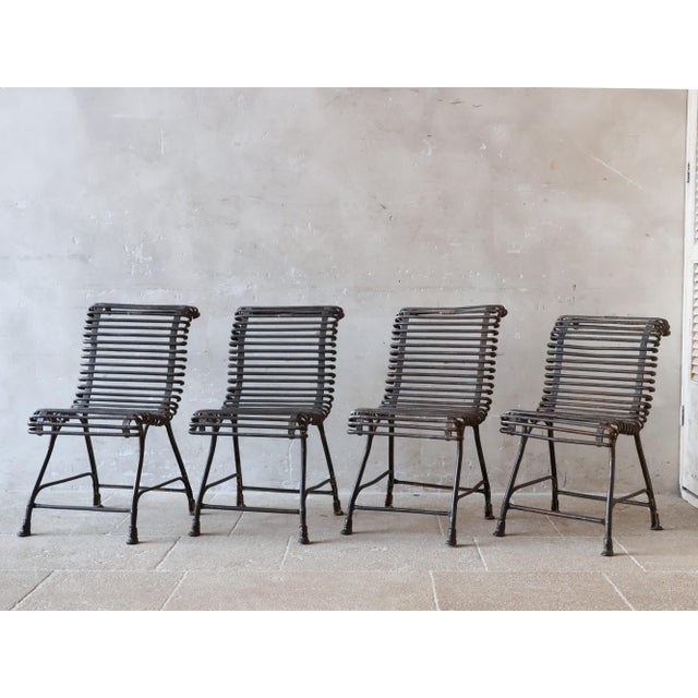 Antique French Arras Garden Table and Chairs, 1890s, Set of 5 For Sale - Image 12 of 18