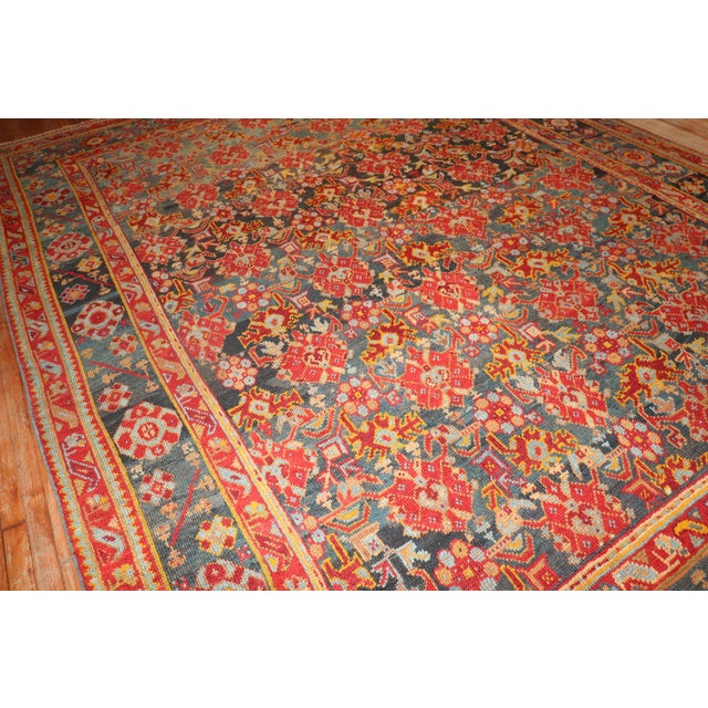 Antique Zabihi Collection Turkish Oushak Room Rug - 9'6" x 12'10" For Sale In New York - Image 6 of 11