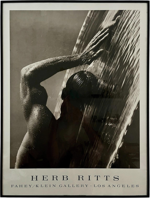 Herb Ritts, Waterfall IV for Fahey Klein Gallery, 1980s, Lithograph