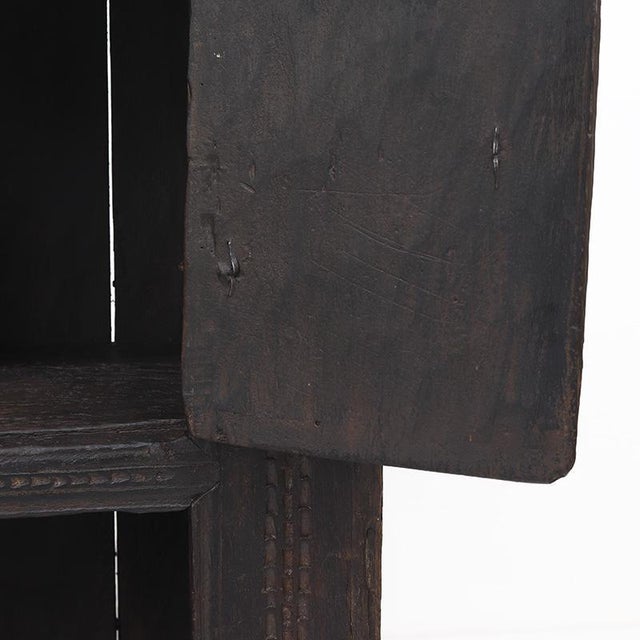 Contemporary Antique Rustic Farmhouse Spanish Oak Cabinet, 1600s For Sale - Image 3 of 18